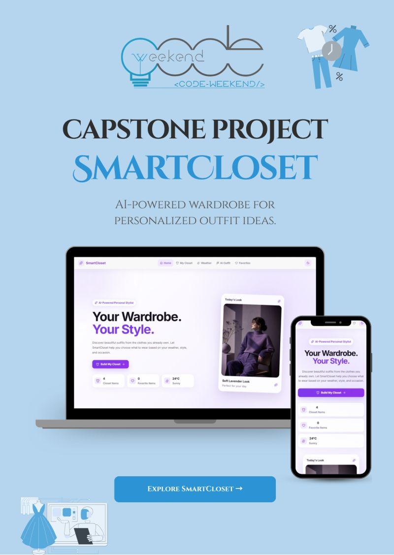 SmartCloset by Maryam Moostamandy — digital wardrobe with clothing items and outfit suggestions